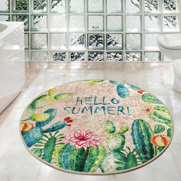 Bless international 100 Velvet Fabric Bath Rug Set with NonSlip